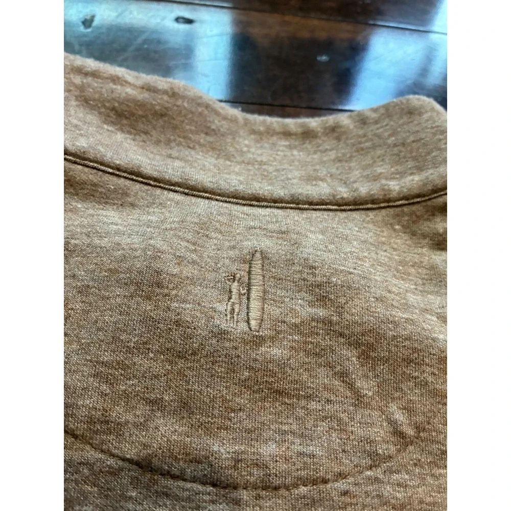 Johnnie-O Sully 1/4 Zip Pullover Tan Heather Men's 2XL Sweatshirt JMKO1610